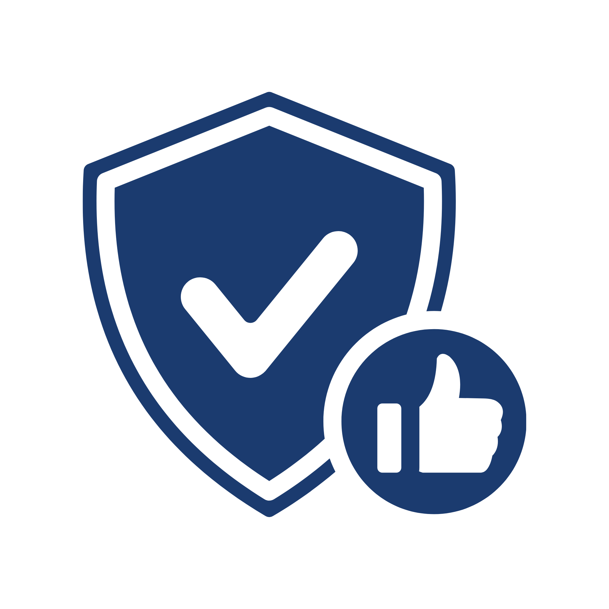 Shield with a checkmark and thumbs-up icon representing Music City Spotless's satisfaction-guaranteed cleaning standards