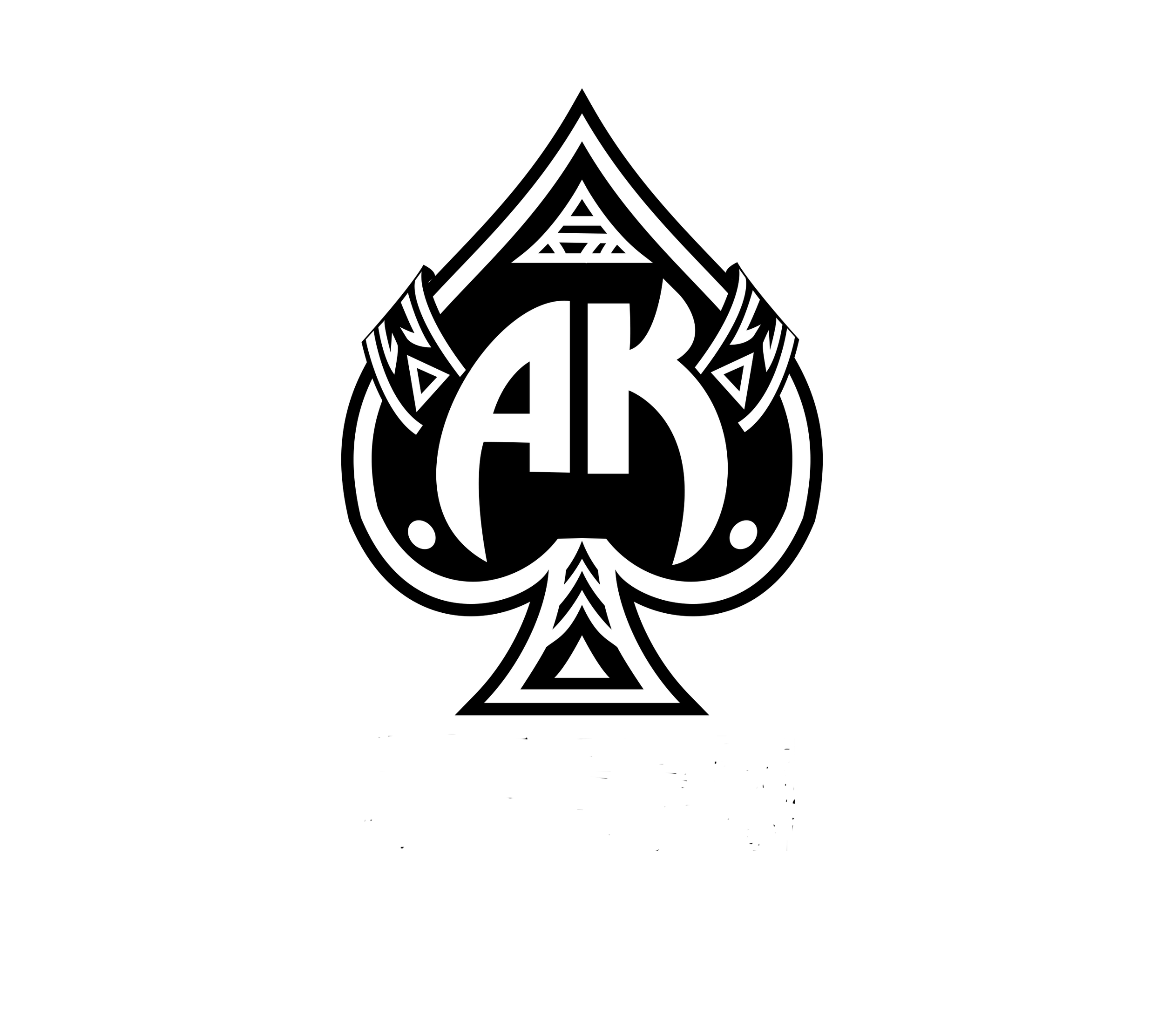 A stylized black and white graphic of a torch with a flame, featuring intricate patterns and the letters 'AFD' within the flame.