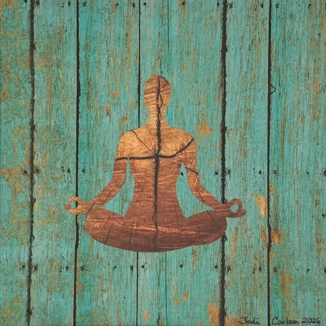 Lotus Series: Weathered Calm—by Hudson Valley artist Jodi Carlson. Fine Art Print.