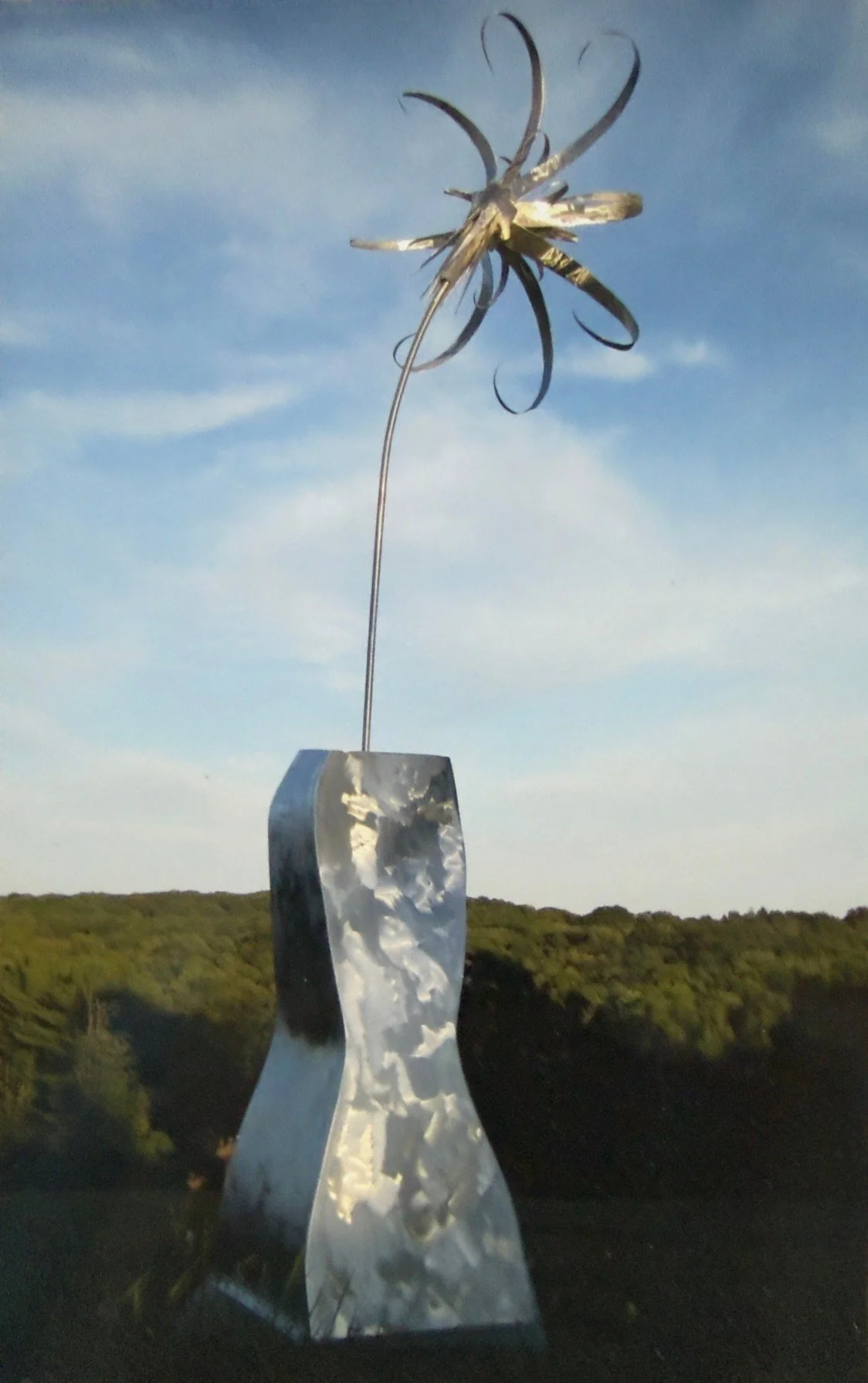 Can't Keep Me Down, welded aluminum sculpture by Jodi Carlson