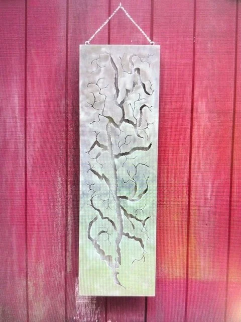 Tributaries (2010) · Welded aluminum · 15" x 48" x 2"