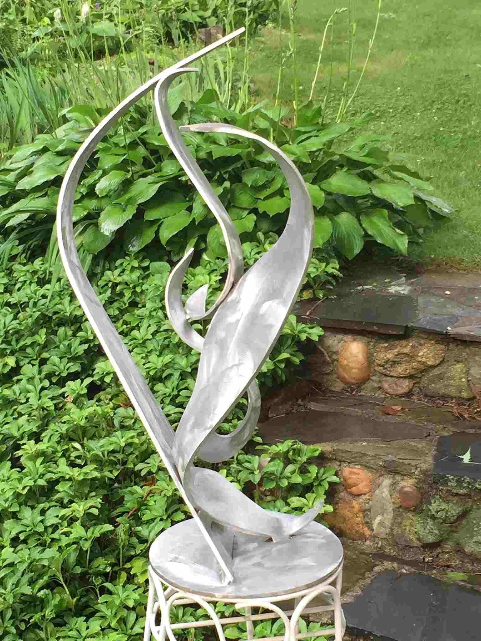 Where Love Bends (Dad's Curves) | Welded Aluminum Sculpture by Jodi Carlson