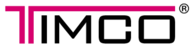 Logotipo de TIMCO en colores negro y rosa