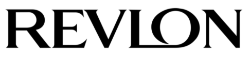 Logotipo de Revlon en letras negras sobre fondo blanco