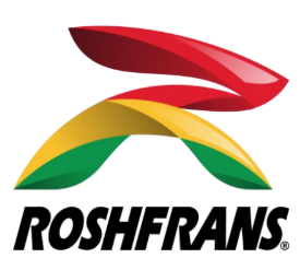 Logotipo de Roshfrans con elementos en colores rojo, amarillo y verde