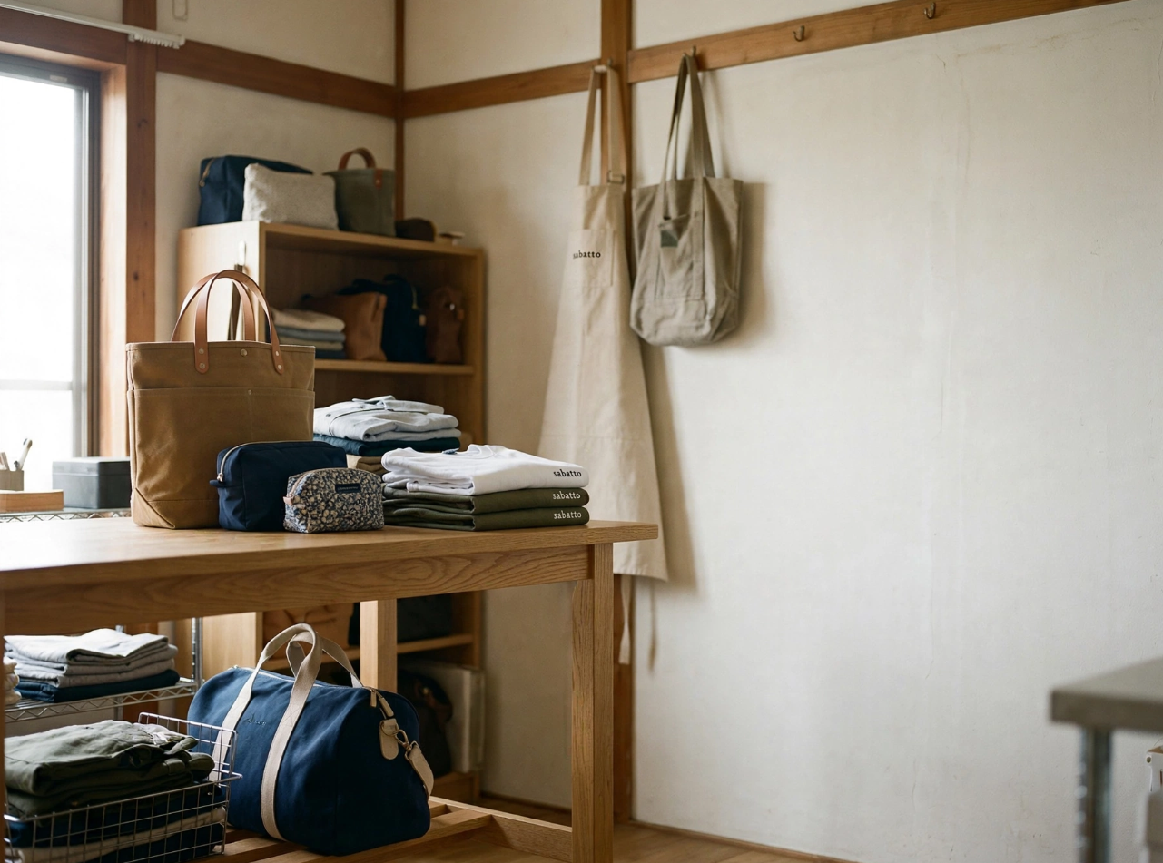 Interior de una habitación con cajas y bolsas de almacenamiento con ropa y objetos personales.
