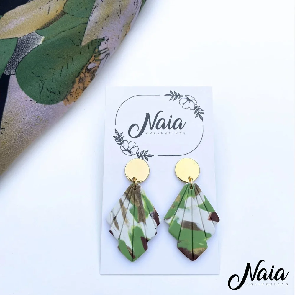 Fan Statement dangle earrings (Autumn Collection)