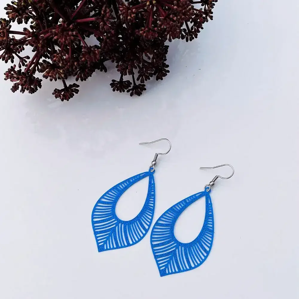 Cobalt Blue Tear Drop Earrings