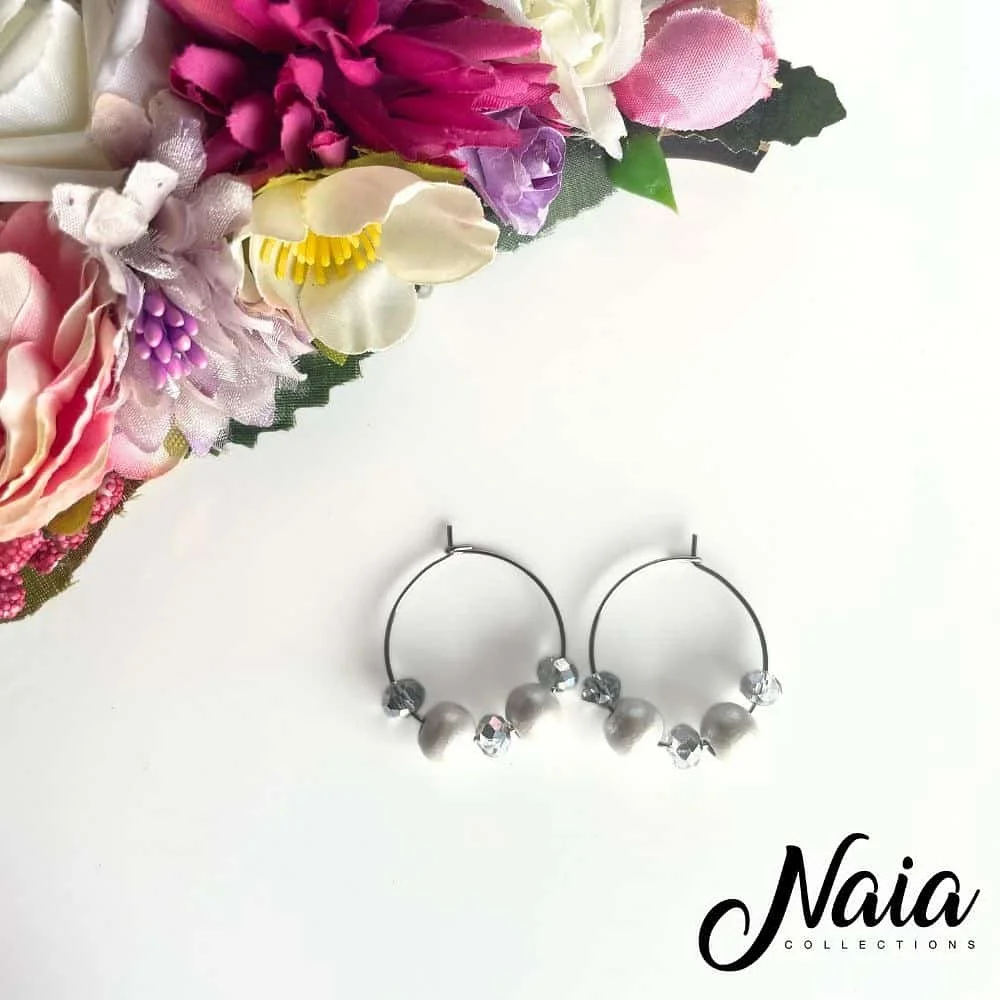 Festive Sparkle Hoop Earrings