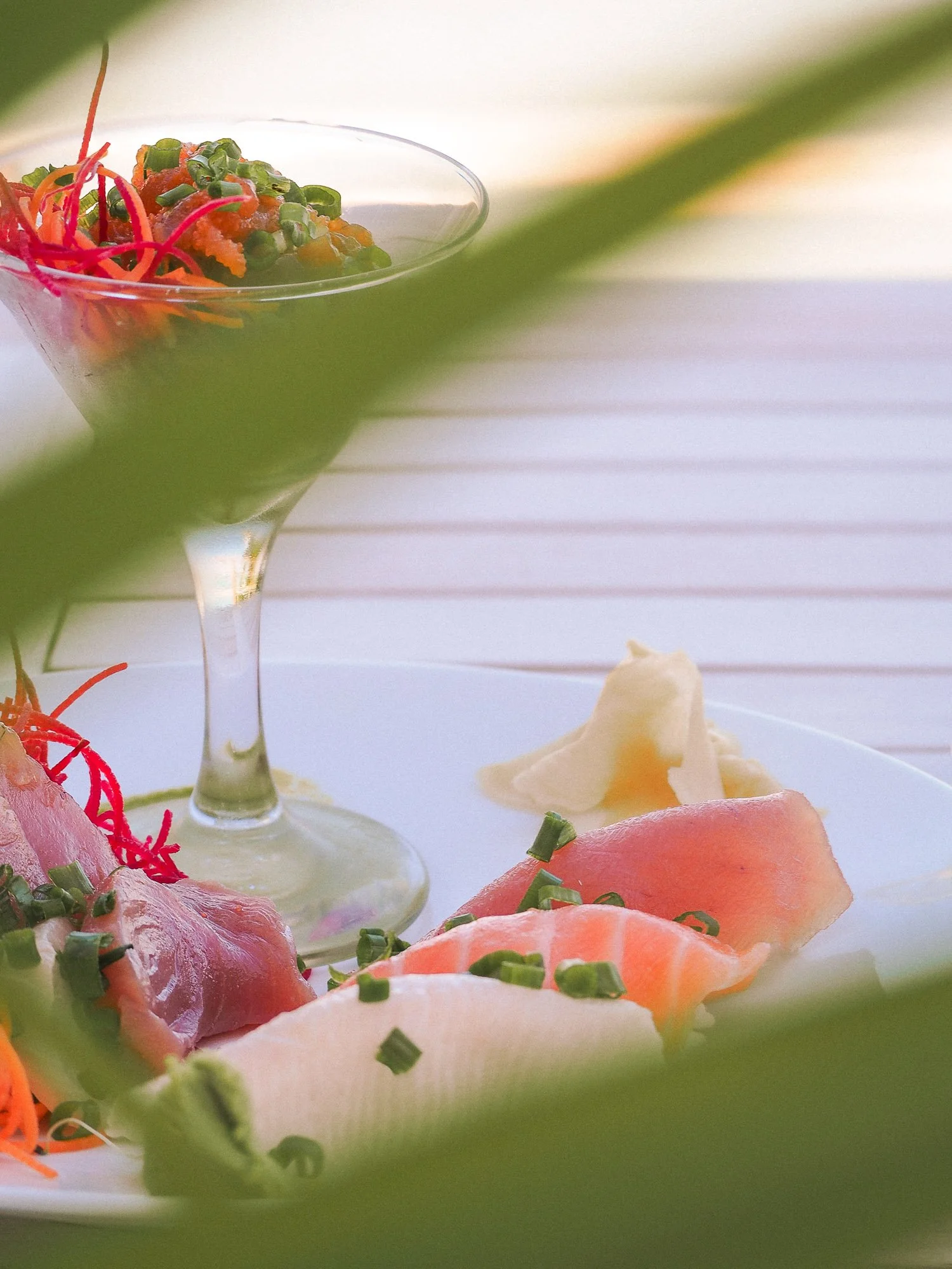 Seafood appetizer with fresh fish by Croq by Yo in St. Barths