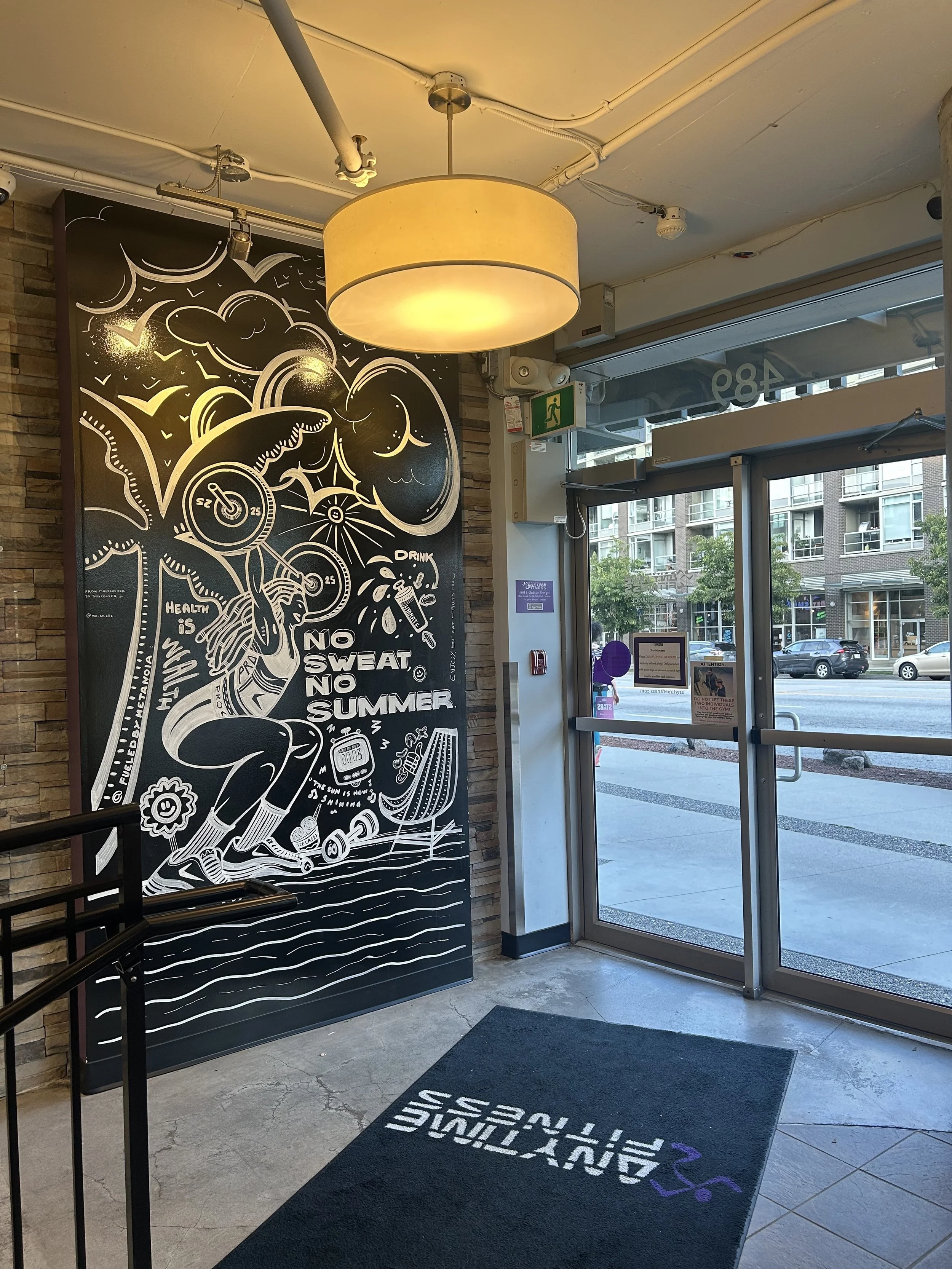 Anytime Fitness Mural Summer 2025 - False Creek