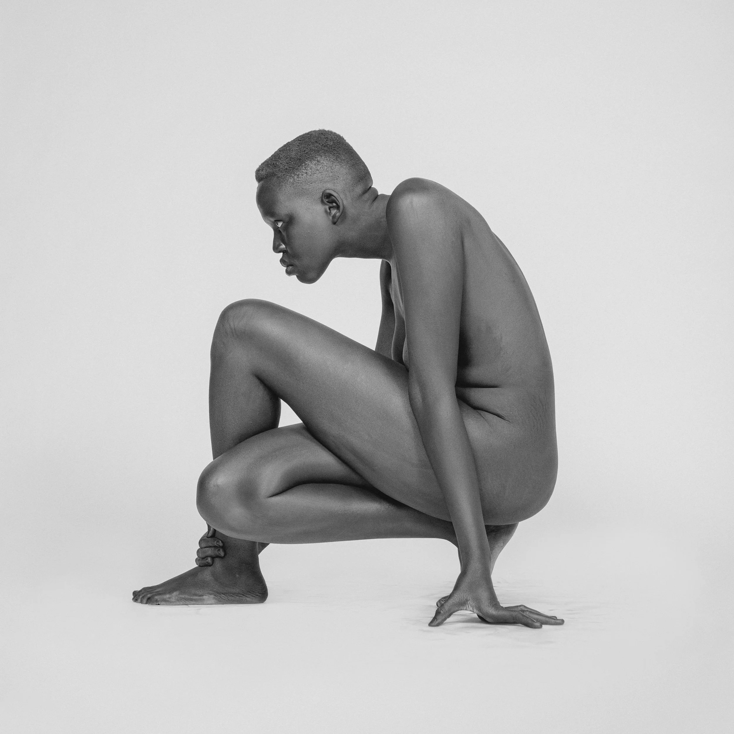 Black and white art portrait photography