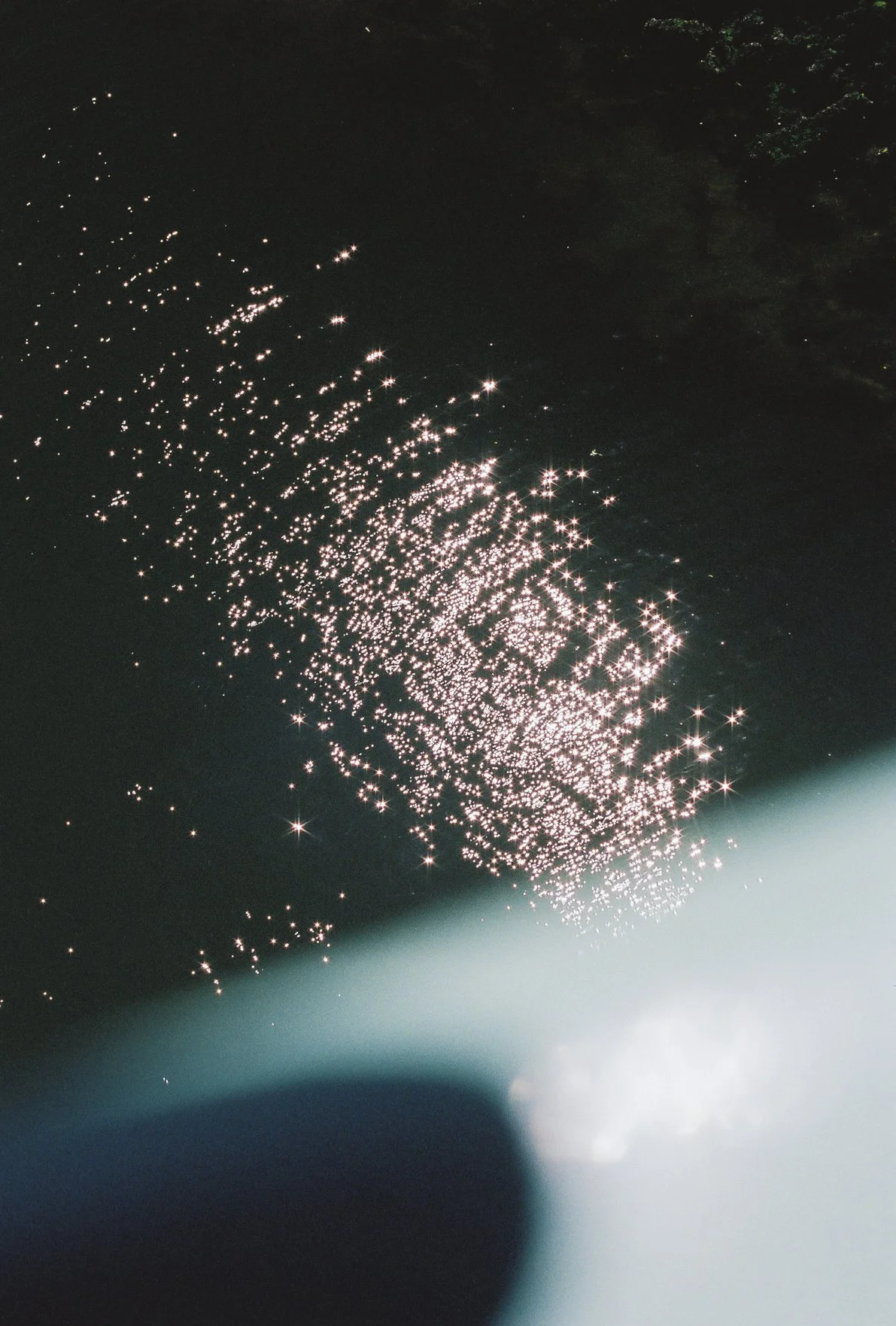 Reflection of sun rays on water