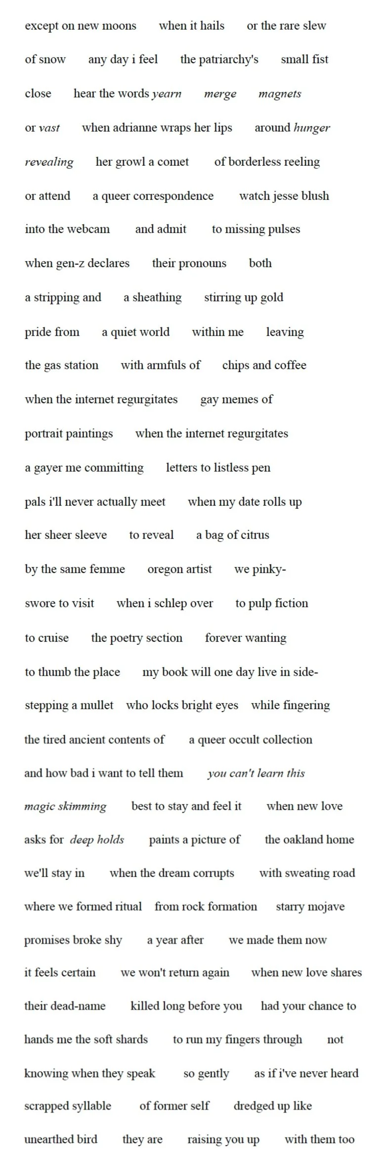 Poem by Britt McGillivray