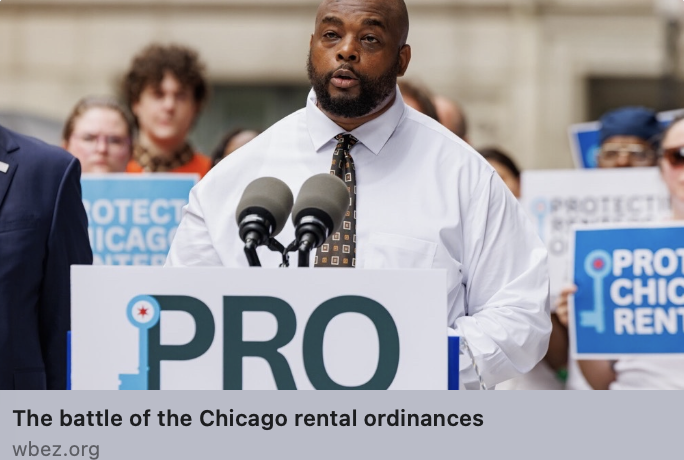 Miguel Chacon guest panelist on WBEZ discussing how the Mayor’s ordinance will make impact renters