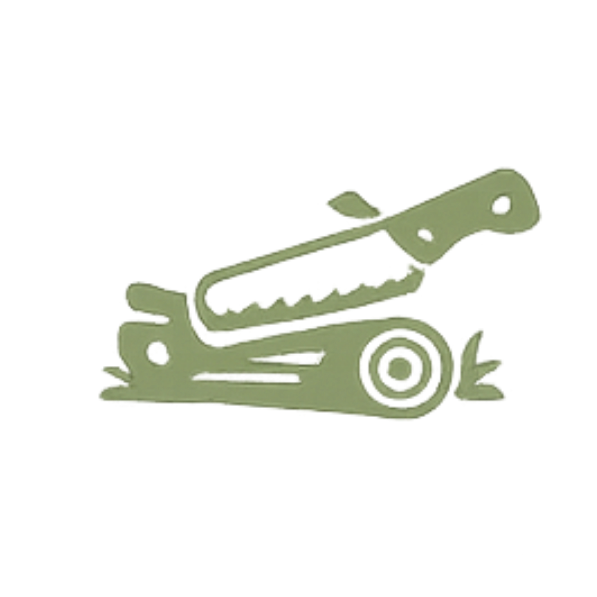 A stylized, vintage-looking illustration of a green alligator on wheels, designed in a hand-drawn style.