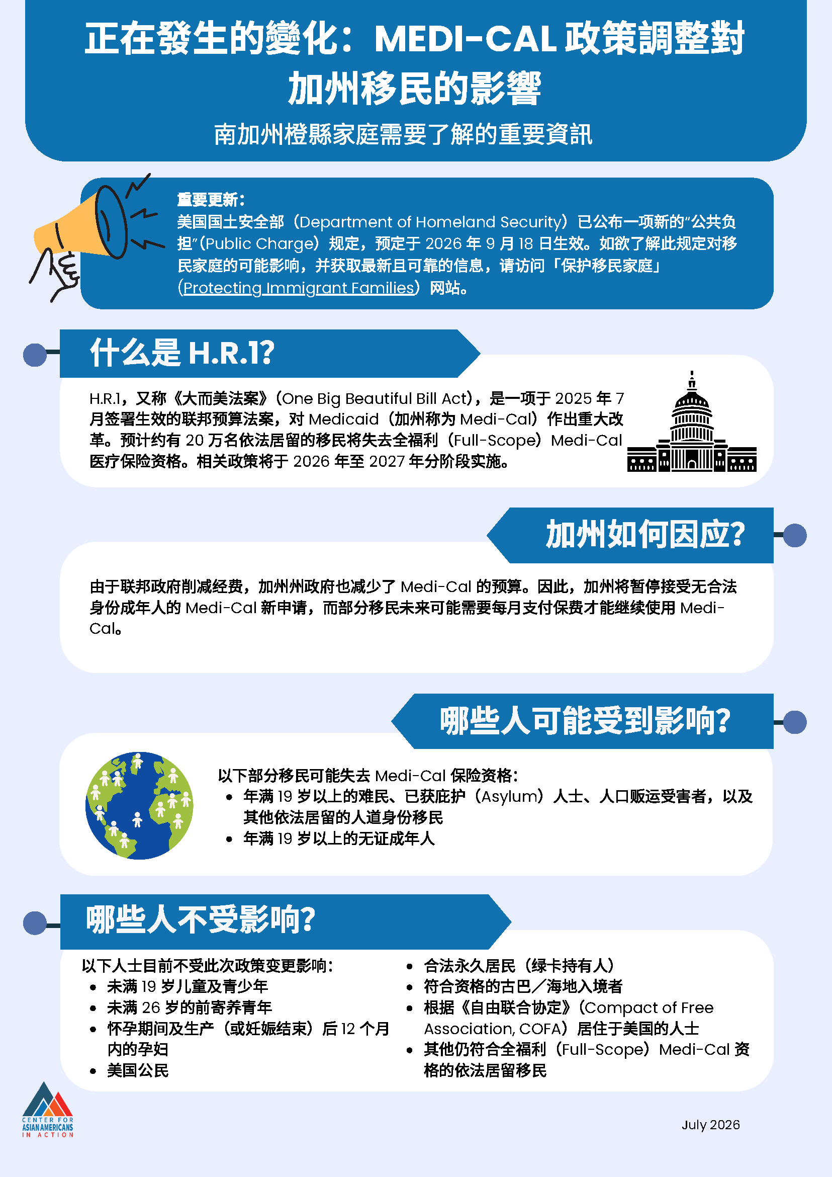 H.R. 1 and Medi-Cal (Simplified Chinese)