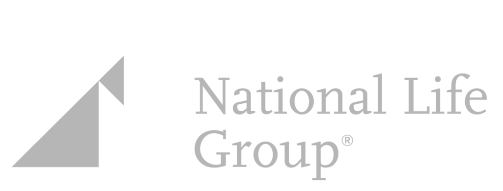 Logo of the National Life Group featuring a stylized triangular mountain design and the company name in gray text.