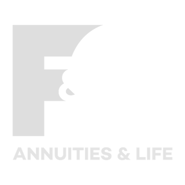 Logo for F & G Annuities & Life featuring the company name in stylized letters.