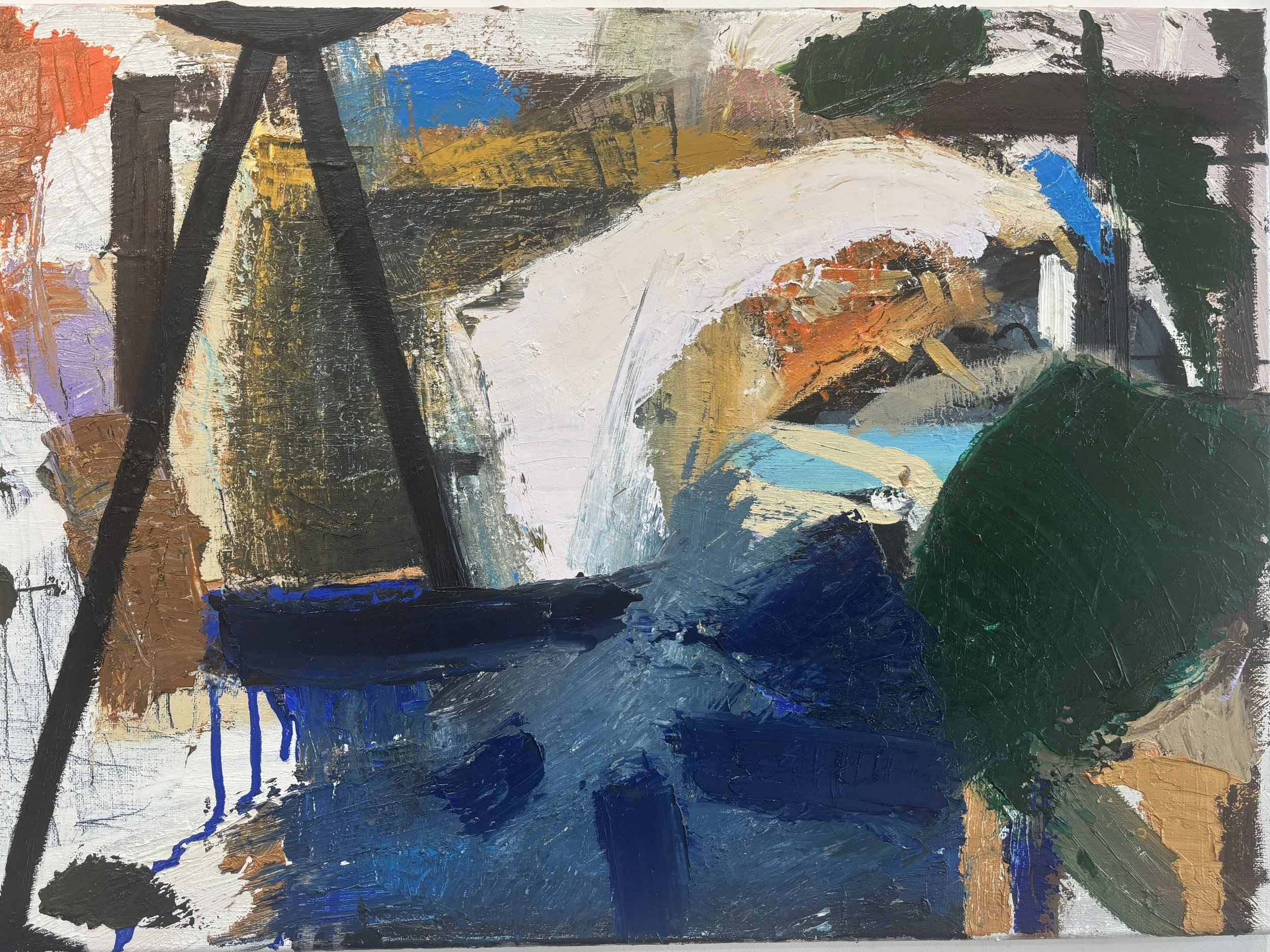 Parnassus,
oil on canvas, 47 × 70 cm, 2026