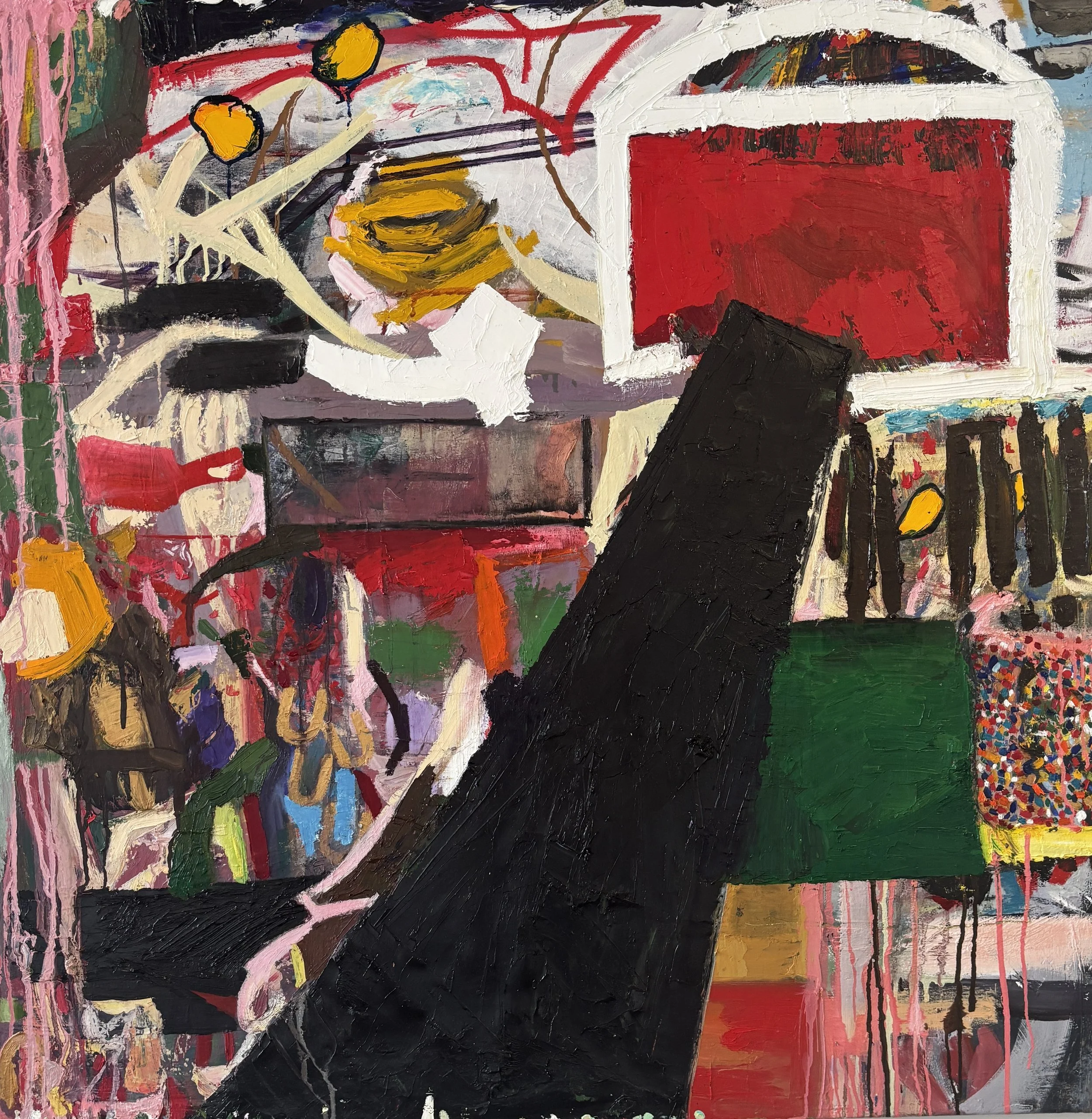The Martian Chronicles and the onyx,
oil on canvas, 100 × 100 cm, 2026