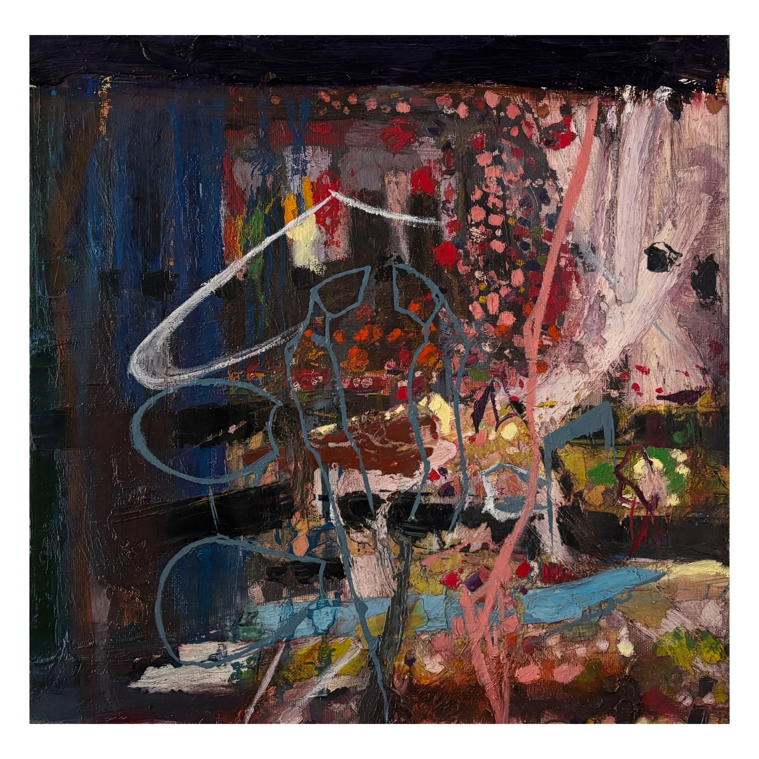 Every day I write in my diary,
oil on canvas, 40 × 40 cm, 2026