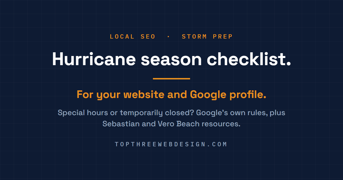 Hurricane Season Checklist for Your Website and Google Profile