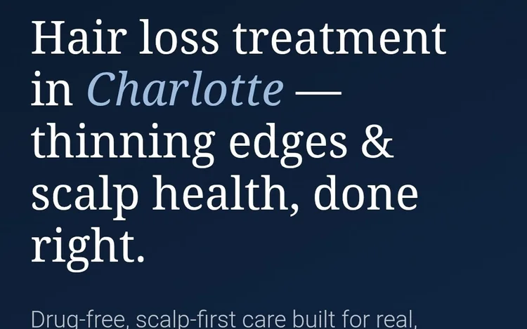 Advanced Hair Growth Clinic homepage, a hair loss clinic website built by Top Three Web Design