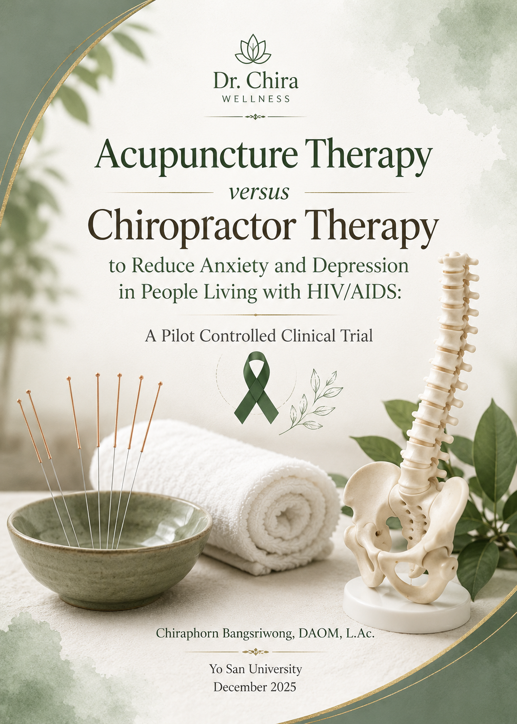Acupuncture therapy versus chiropractor therapy to reduce anxiety and depression in people living with HIV/AIDS: A pilot controlled clinical trial.