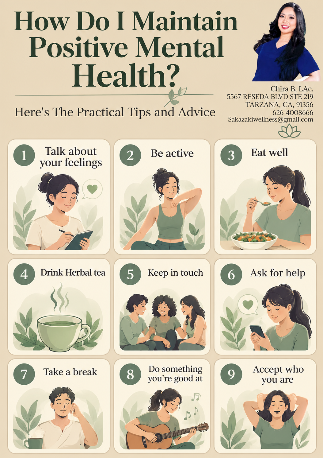 Positive mental health and wellness tips from Dr. Chira Wellnes.