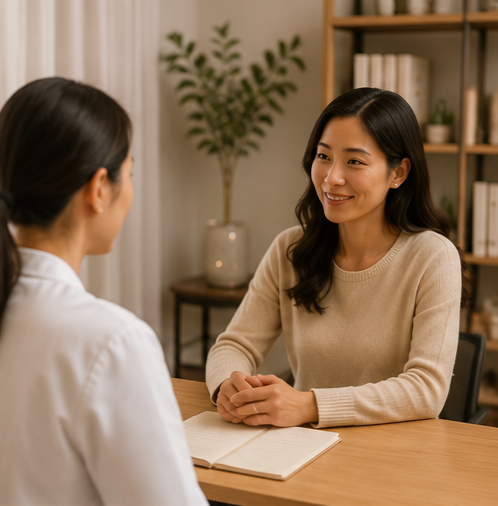 One-on-one holistic wellness consultation at Dr. Chira Wellness.
