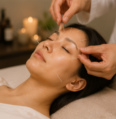 Facial acupuncture with Dr.Chira wellness.