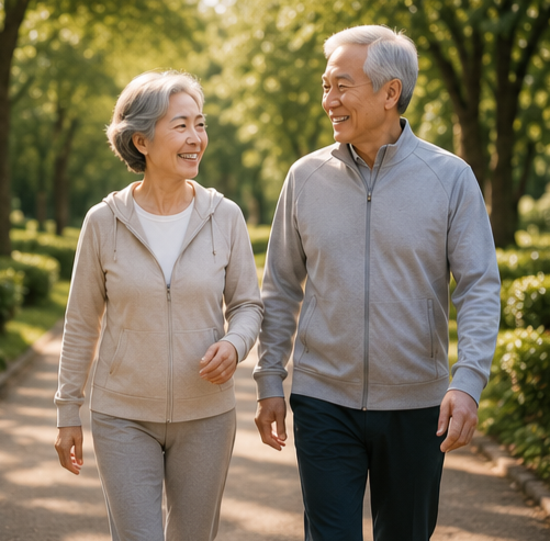 Healthy aging and active lifestyle for older adults.