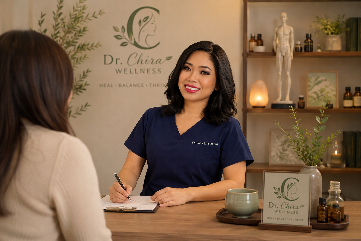 Dr. Chira providing a personalized wellness consultation.