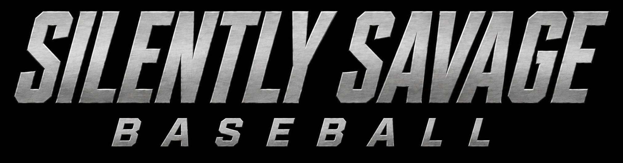 Silently Savage Baseball logo for baseball hitting instruction in Southern Maryland.