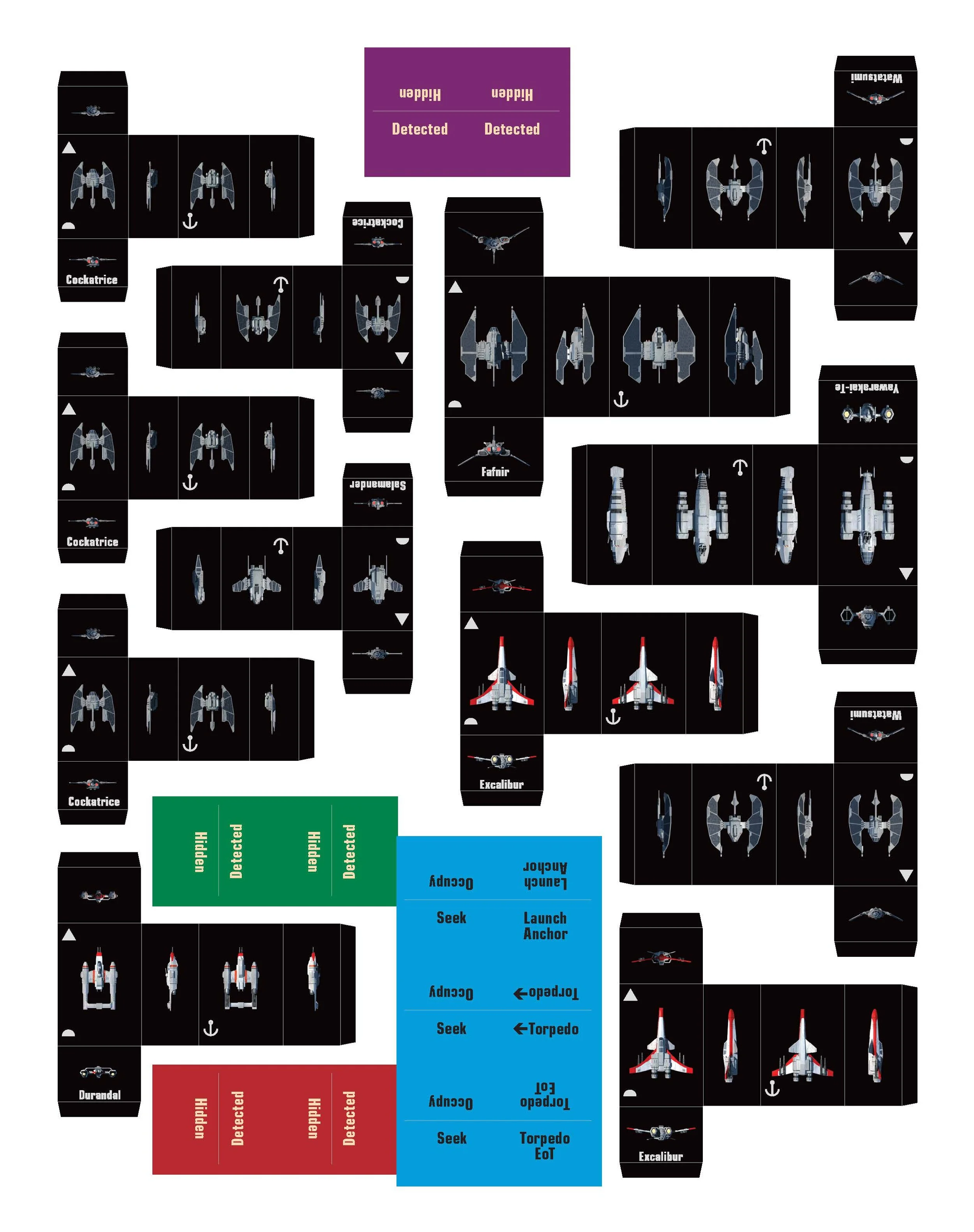 Squadron Strike: Romance of the Seven Realms: Box Miniature Sheets (PDF)