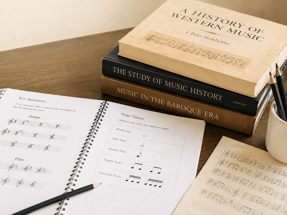 Music theory and history lessons