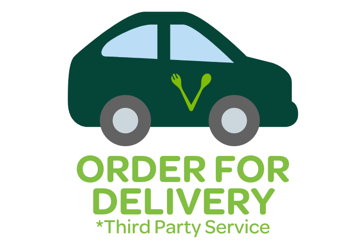 Delivery logo showcasing Verde's fresh salads and wraps available in Charleston.