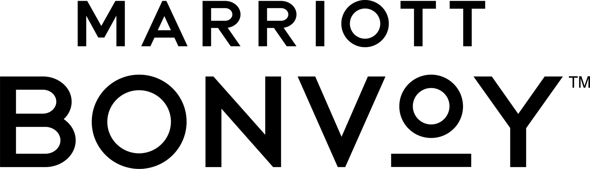 Marriot Bonvoy logo with black text on a white background