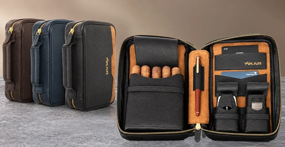 XIKAR's Sentinel Puts Cigars, Cutter, Lighter and Cards in One Leather Case