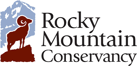 Rocky Mountain Conservancy logo featuring a mountain and a bighorn sheep.