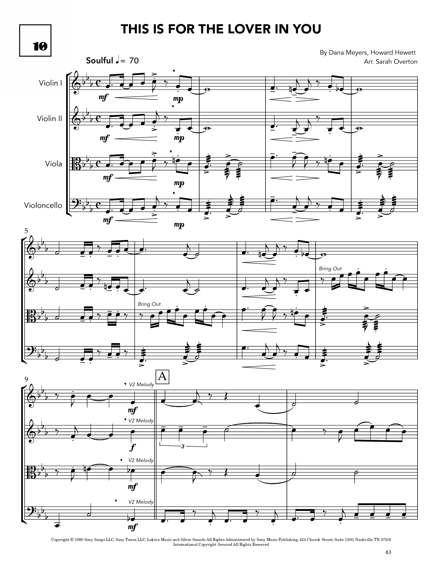 This is for the Lover in You Score - Arr. Overton
