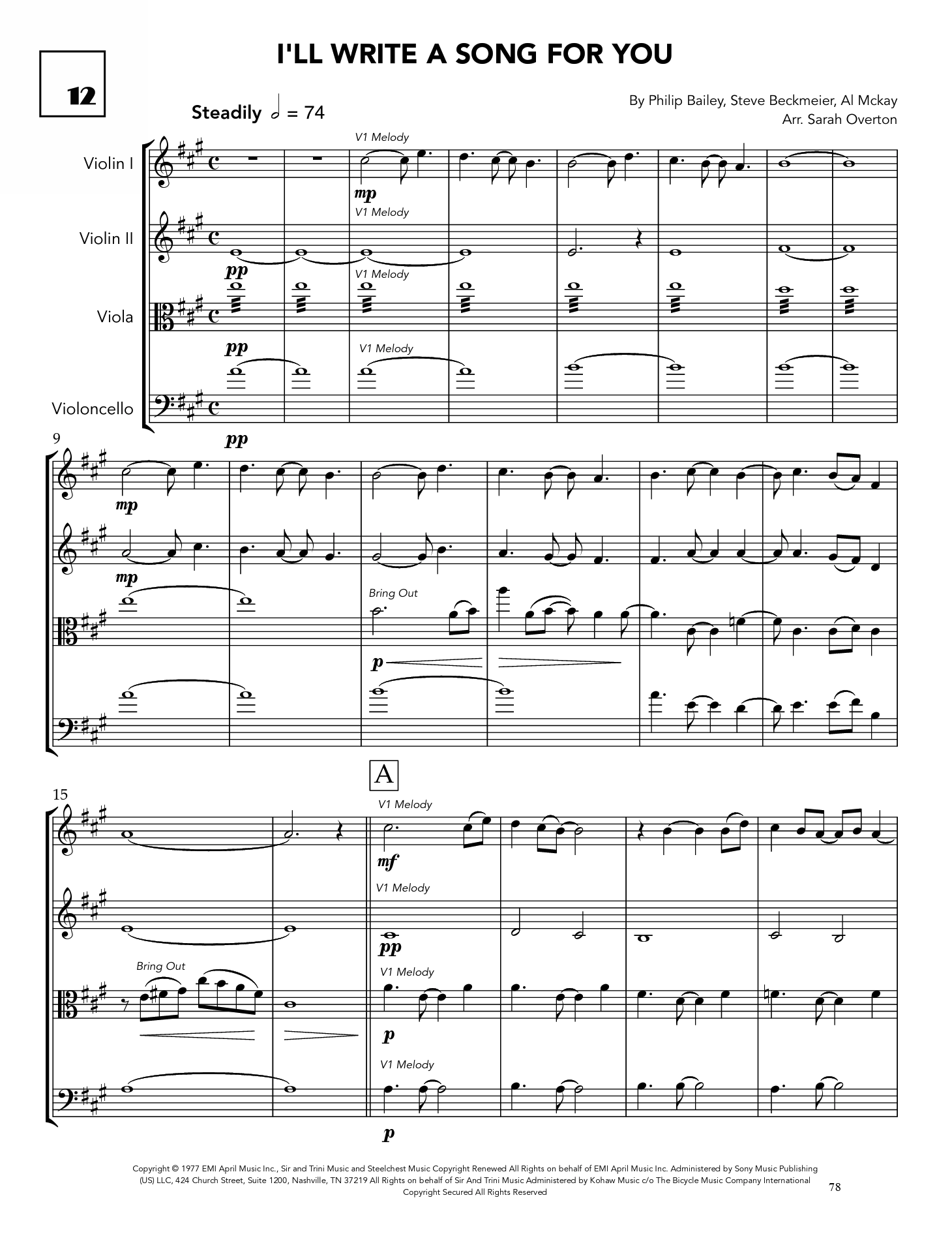 I'll Write A Song For You - Arr. Overton
