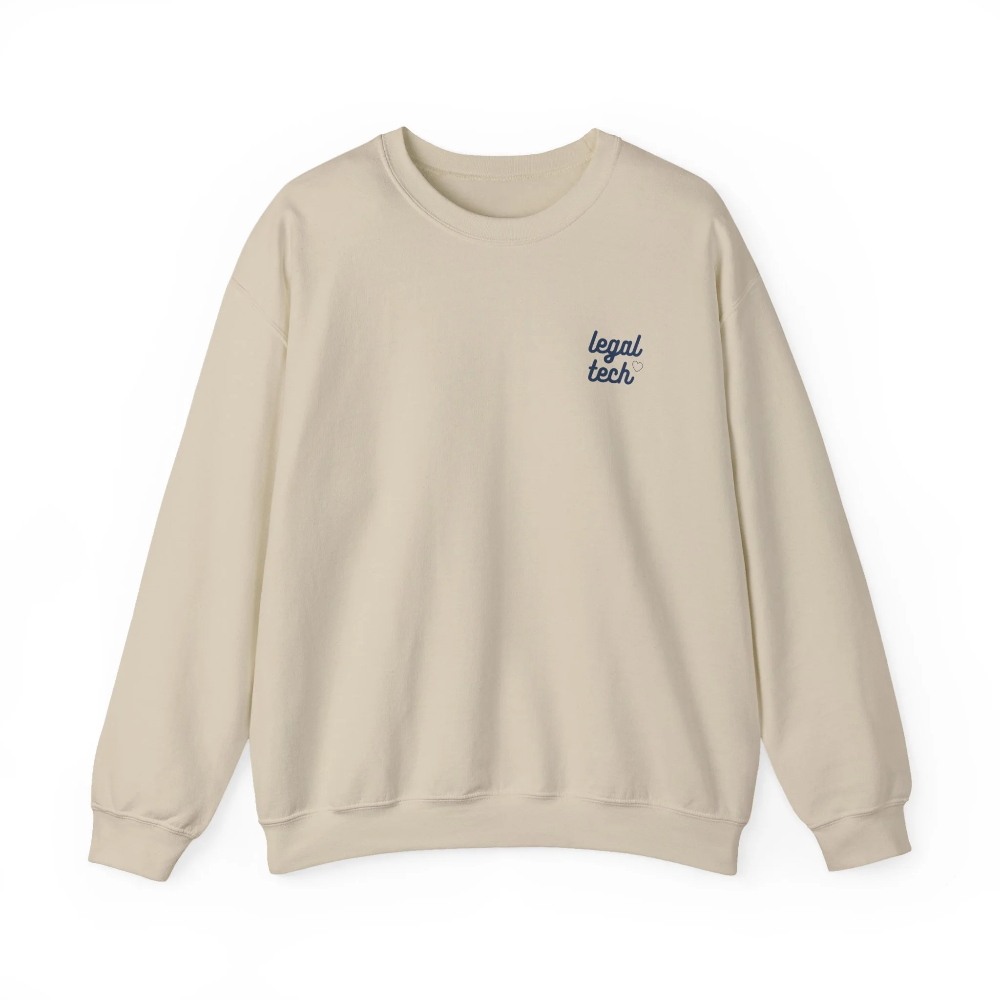 Legal Tech Minimal Heart Unisex Sweatshirt — Cozy Lawyer, Legal Tech Crewneck Sweatshirt