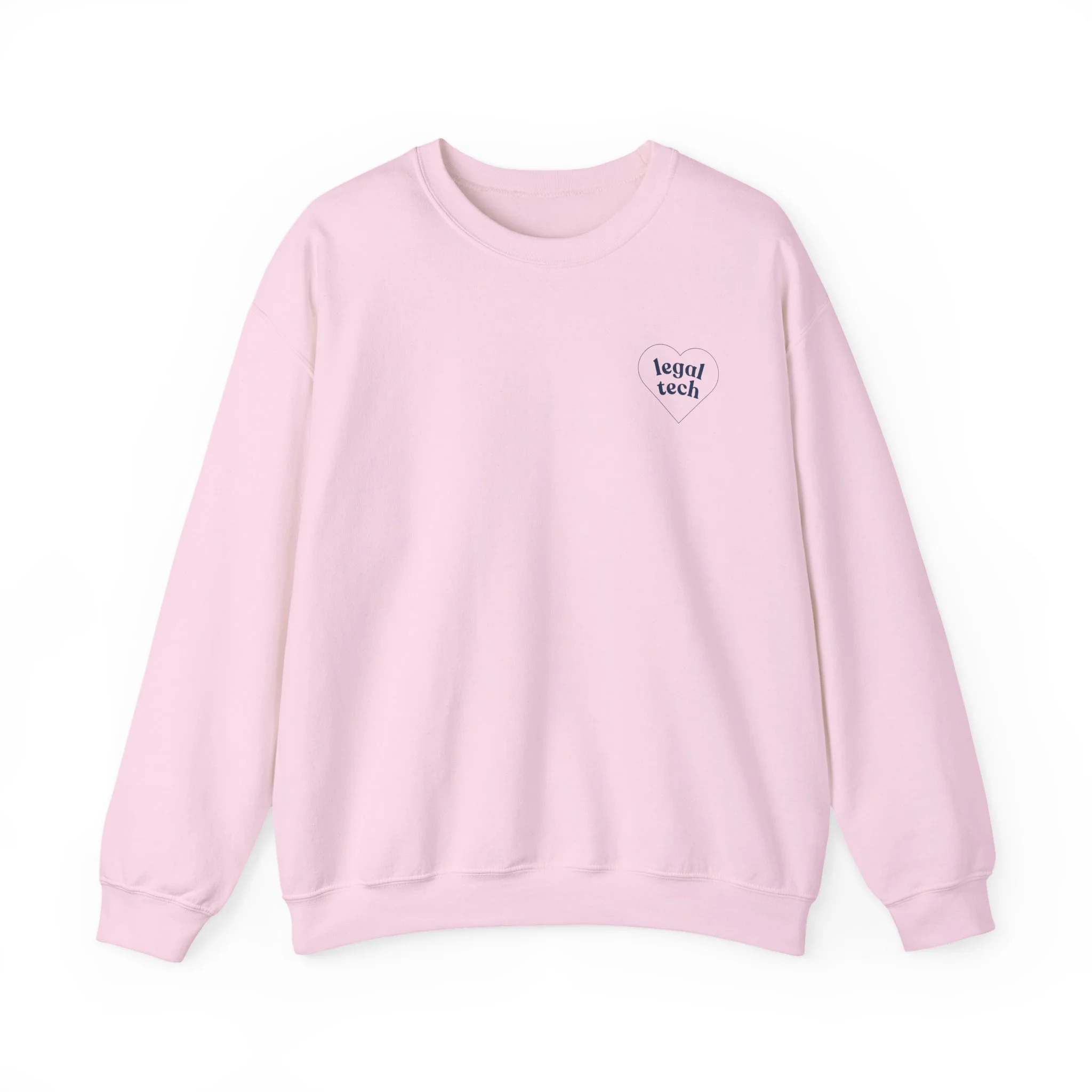 Legal Tech Heart Outline Unisex Sweatshirt — Cozy Lawyer, Legal Tech Crewneck Sweatshirt