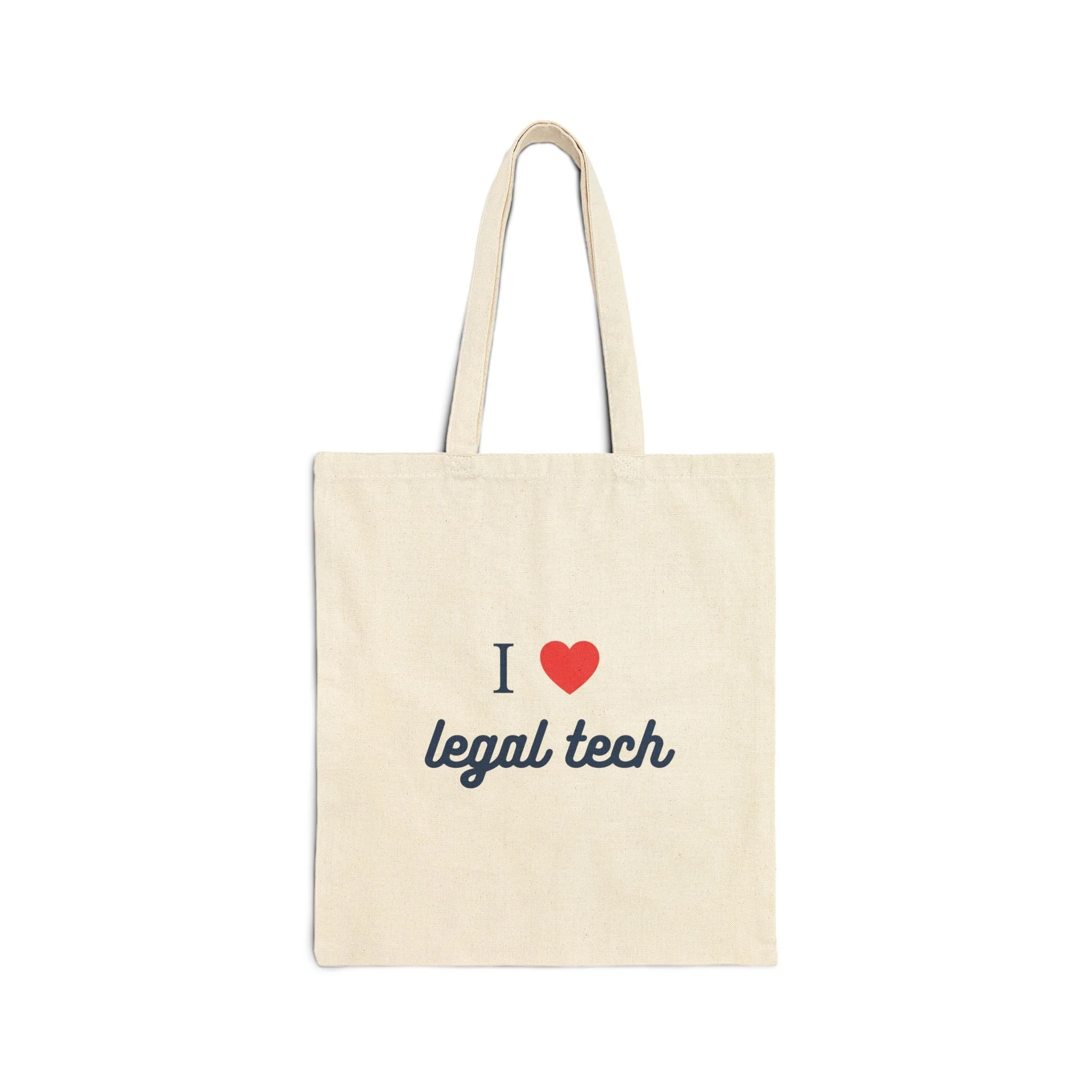 I Heart Legal Tech Tote Bag — Cotton Canvas Tote