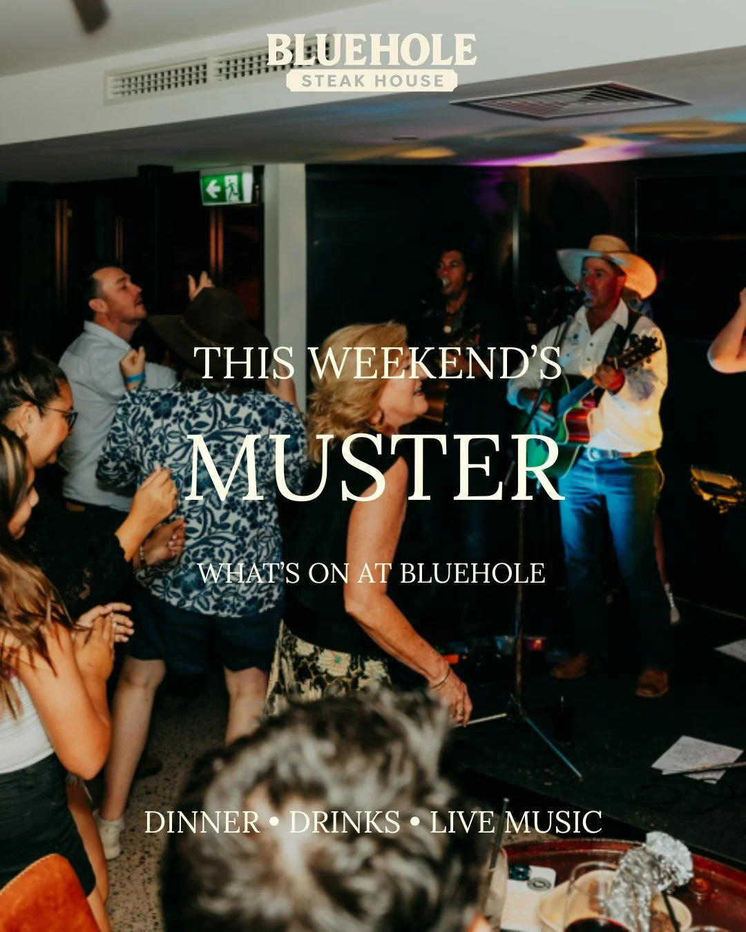 WHAT&rsquo;S MUSTERING THIS WEEKEND 🤠🎶

Another weekend of live music at BlueHole!

Friday 11 September, Liam O&rsquo;Neill live from 8:30pm

Saturday 12 September, Tim live from 8:30pm

Round up the crew, settle in for a feed and stick around for 