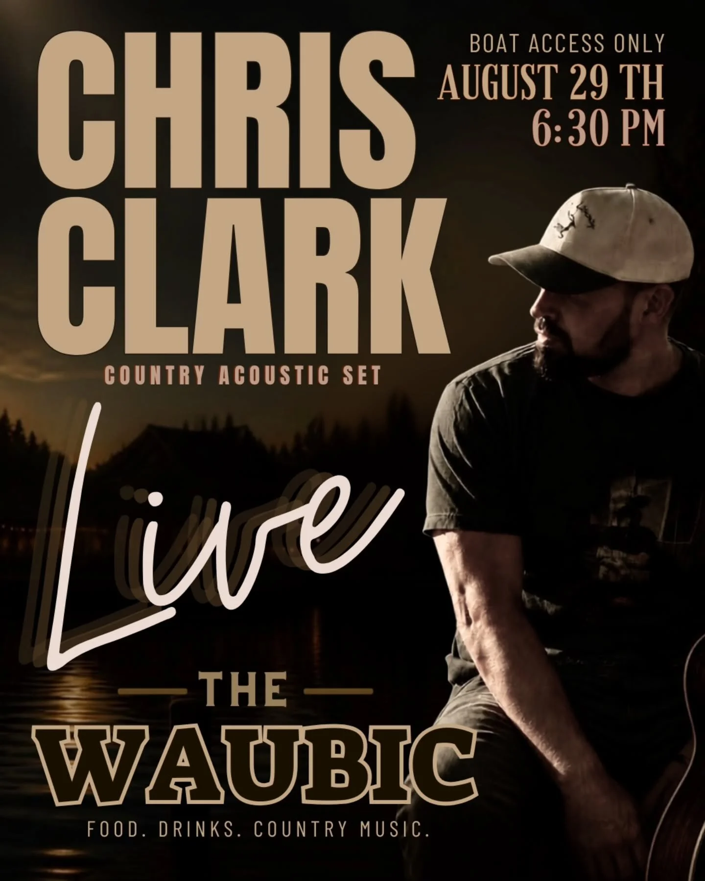 Join me Saturday, August 29th at The Waubic, a legendary spot on the Trent Severn waterway.

We will be bringing some acoustic jams dockside starting at 6:30 pm. Space is limited so get there early! You'll need a boat!

#trentsevernwaterway #thewaubi