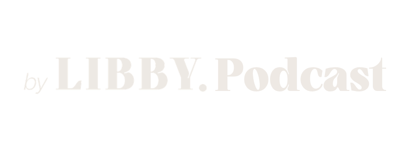 Logo for the 'LIBBY. Podcast' with white text on a black background.