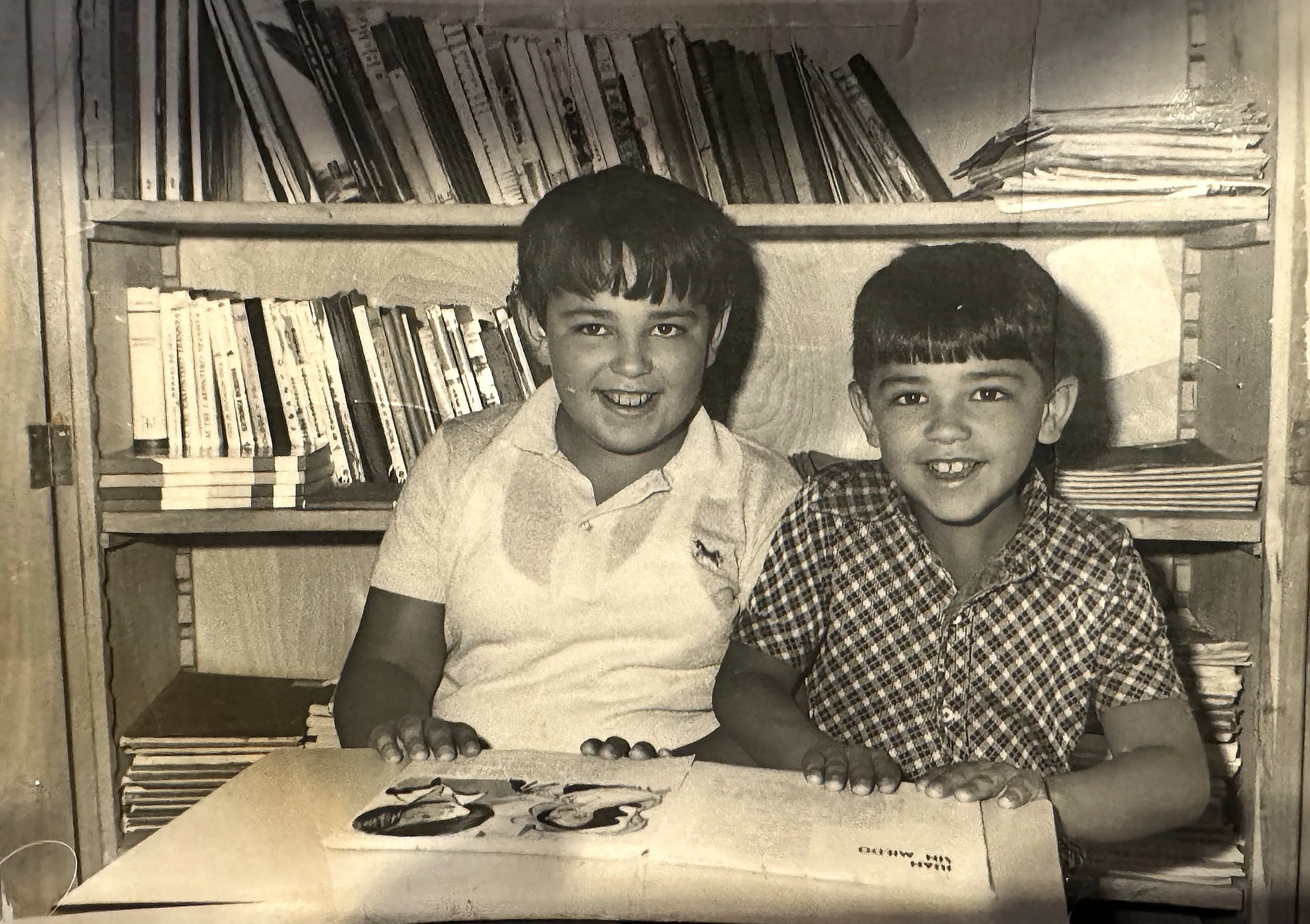 Fran y Juan de niños